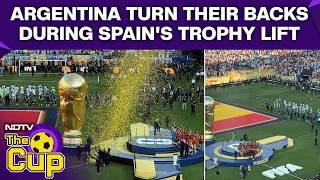 Argentina Players Turn Their Backs On Spain, Slammed For Classless Act During Trophy Presentation