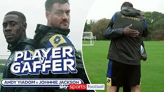 AFC Wimbledon boss Johnnie Jackson takes on Andy Yiadom in penalty shootout challenge!