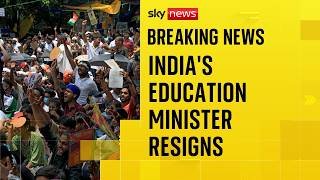 India's education minister resigns after protests over exam paper leaks