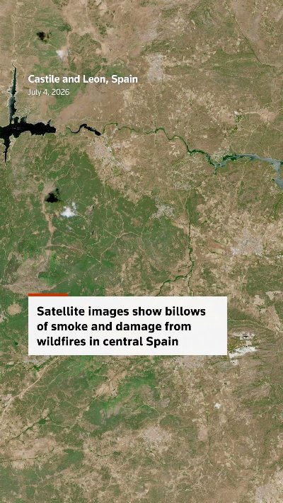 Before and after the Spain wildfires