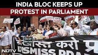INDIA Bloc Keeps Up Protest In Parliament, Demands Education Minister's Resignation