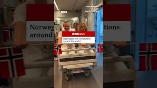 Fans around the world row to show support for Norway. #Norway #BBCNews