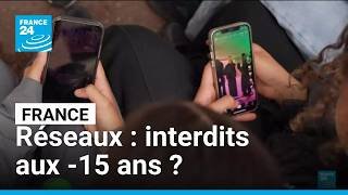 France : vers l'interdiction des réseaux sociaux aux moins de 15 ans ? • FRANCE 24