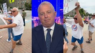 Nutjob leftie protester attacks journalist on camera