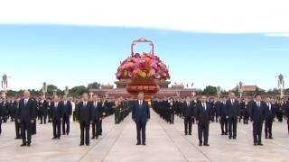 Chinese President Xi Jinping sings national anthem on Martyrs' Day