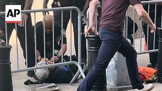 Person in custody after deploying an 'incendiary device' outside a building in New York