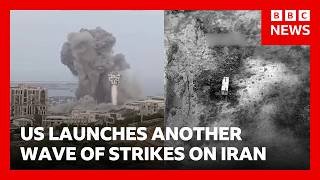 Iran threatens to block more trade routes as US launches fresh strikes | BBC News