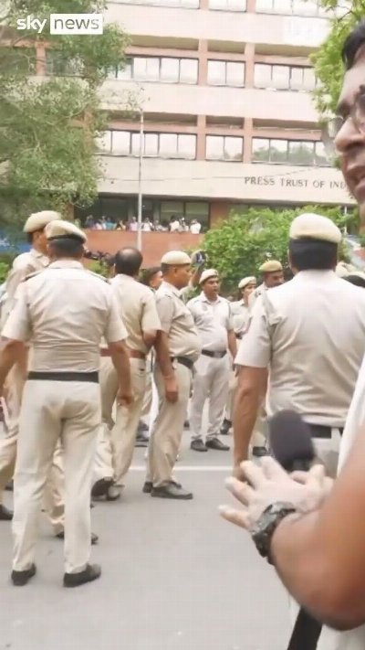 India's police clash with 'Cockroach Party' youth protesters