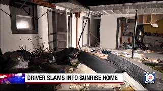 Speeding driver plows Mercedes into Sunrise home, neighbors say
