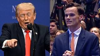 ‘He’s a handsome guy, but he’s very insecure’: Trump roasts shy reporter