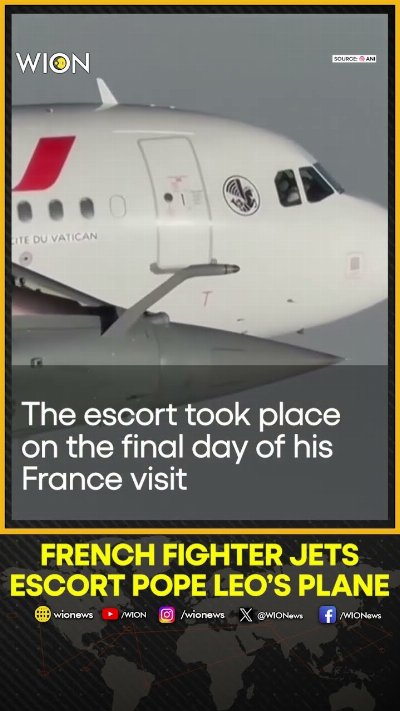 Pope Leo In France: French Fighter Jets Escort Pope Leo’s Plane During France Visit | WION Shorts