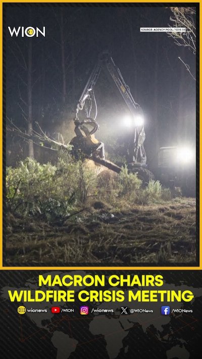 Macron Holds Crisis Cabinet Meeting on French Wildfires | WION Shorts
