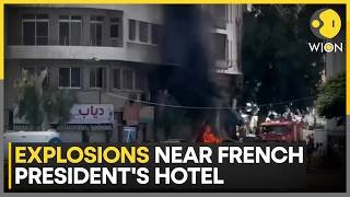Damascus Explosion: Bombs Explode Near Damascus Hotel Housing Macron on Syria Visit | WION News