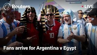 LIVE: Fans arrive at Atlanta Stadium for Argentina v Egypt