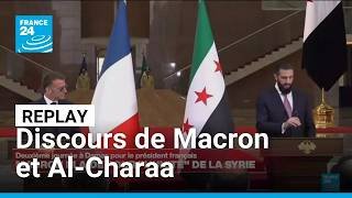 REPLAY - Syrie : Macron et Al-Charaa prennent la parole après leur rencontre • FRANCE 24