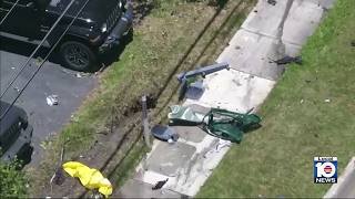 Investigation continues after 1 killed, driver hurt following crash at Pompano Beach bus stop