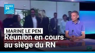 Marine Le Pen : réunion en cours au siège du RN après sa condamnation en appel • FRANCE 24