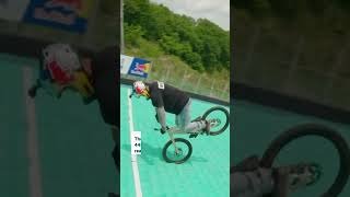 Japanese rider completes world record one-wheel descent down ski jump