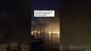 Smoke rises from Iranian port after US strikes