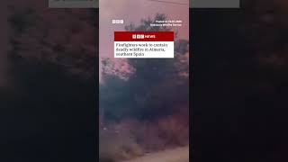 At least 11 die in Spain wildfire as heatwave continues in Southern Europe. #Spain #BBCNews