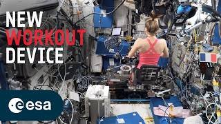 Sophie activates ESA's new space exercise device