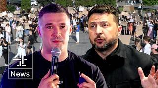 Ukraine war: protests erupt against Zelenskyy over defence secretary sacking
