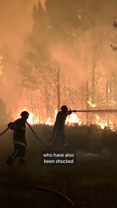 Fire-hit communities aid firefighters as wildfires rage in France