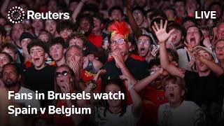 LIVE: Fans gather in Brussels to watch Spain v Belgium World Cup match