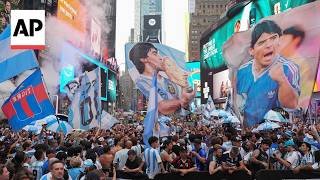 Argentina and Spain fans descend on New York for World Cup final