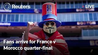 LIVE: Fans arrive at Boston Stadium for France v Morocco