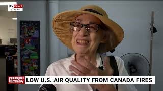 Trump threatens Canada with tariffs as wildfire smoke blankets multiple US states