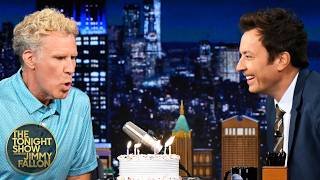 Will Ferrell Can't Blow Out His Birthday Candles | The Tonight Show Starring Jimmy Fallon