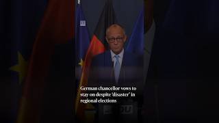 Germany’s Friedrich Merz vows to stay on despite ‘disaster’ in regional elections | FT #shorts