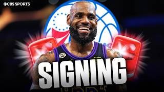 LeBron James signing with the Philadelphia 76ers 🚨