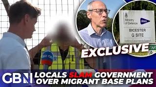 GB News met by 'HOSTILE' security at Piddington migrant base as locals DEMAND Andy Burnham to act