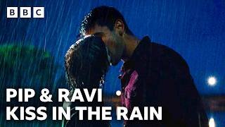 The moment Pip and Ravi kiss in the rain | A Good Girl’s Guide To Murder - BBC