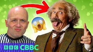 Transformation: Turning into Albert Einstein! | Horrible Science | Behind The Scenes | CBBC