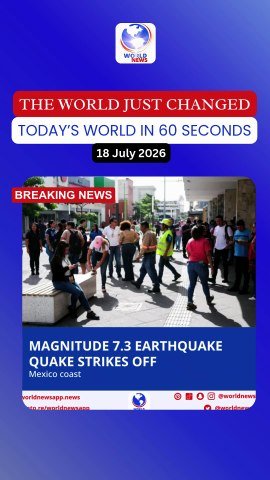 Magnitude 7.3 earthquake quake strikes off Mexico coast.