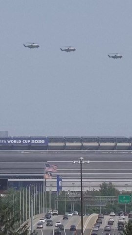 Trump’s aerial arrival before FIFA world cup final