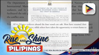Apat na barko na nakarehistro sa Pilipinas, ligtas na nakalabas sa Strait of Hormuz