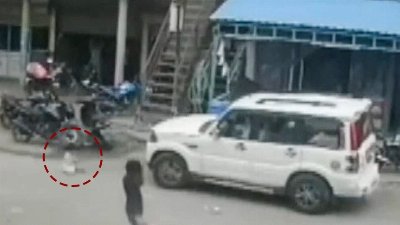 Video: 4-year-old girl run over by SUV in Bhopal as sister watches in horror
