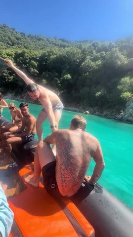 Man Slips During Boat Jump