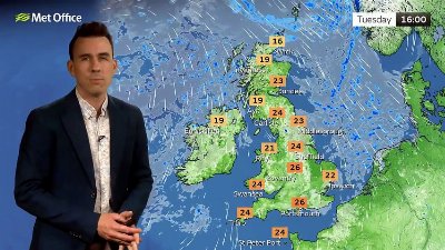 Met Office Tuesday Morning Weather Forecast 21/07/2026