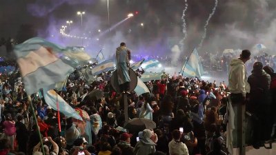 Argentina fue recibida como campeones