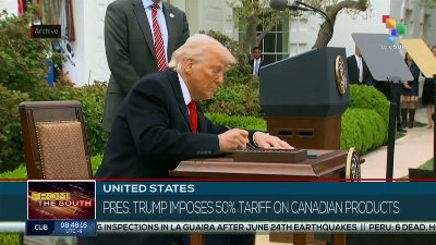 U.S. | Pres. Trump imposes 50% tariff on Canadian products