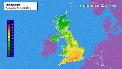 Met Office weather maps show 30C heat – but when will the rain arrive?
