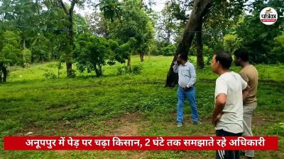 2 घंटे समझाते रहे अधिकारी, अपनी बात पर अड़ा रहा किसान, अनूपपुर में हाई-वोल्टेज ड्रामा