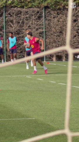 Goles en el entrenamiento del Barca