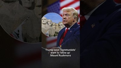 Trump says 'communists' want to 'blow up' Mount Rushmore