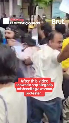 Cops mishandle a woman protester
